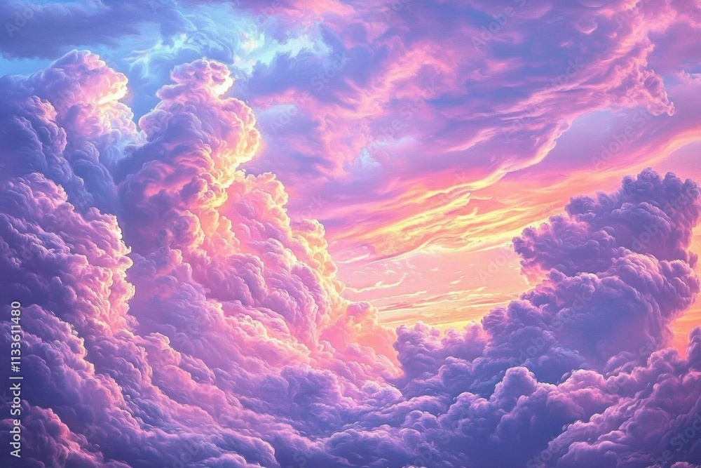 Enchanting celestial clouds with a dreamy glow. Enchanting celestial clouds with a dreamy glow.