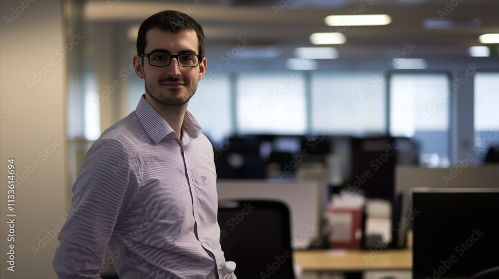 Obraz premium Man wearing glasses