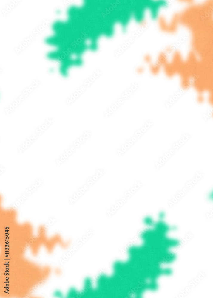 Fototapeta premium An abstract transparent psychedelic wavy vignette design element overlay.