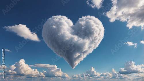 Heart-Shaped Cloud in a Clear Sky photo