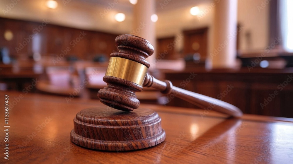 The gavel stands as a powerful symbol of justice and the legal system. The gavel stands as a powerful symbol of justice and the legal system.