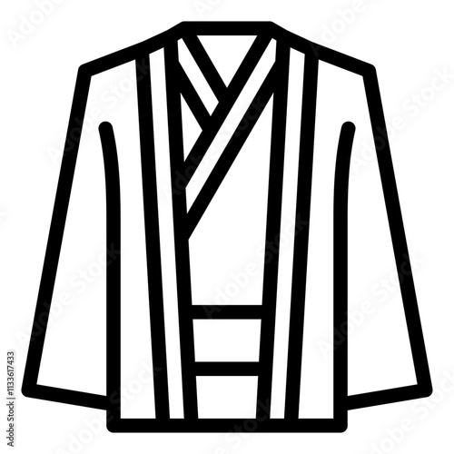 japanese kimono icon with line style