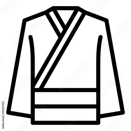 kimono icon with line style