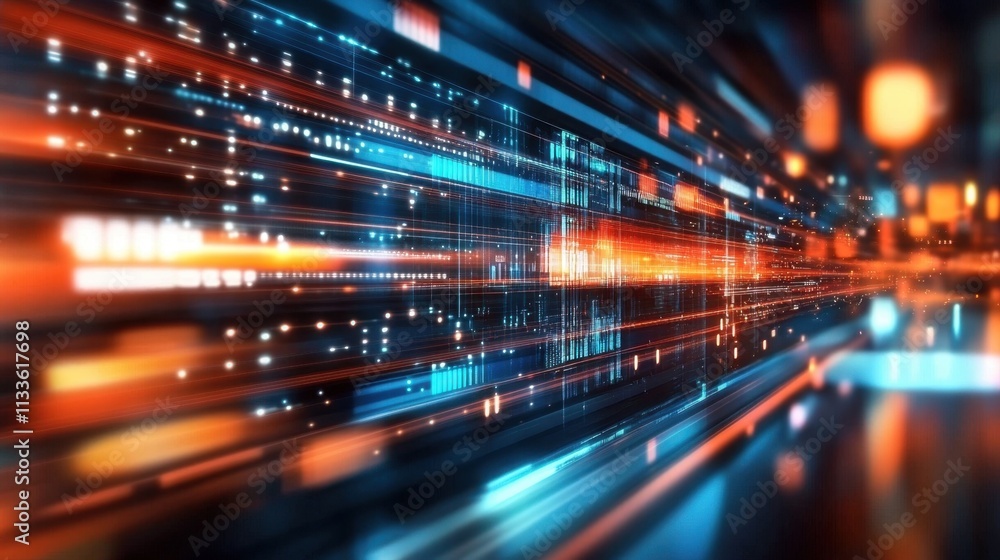 A digital illustration showcasing a 3D video editing timeline.