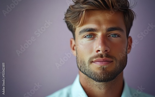 man smiling with sweatshirt in color background