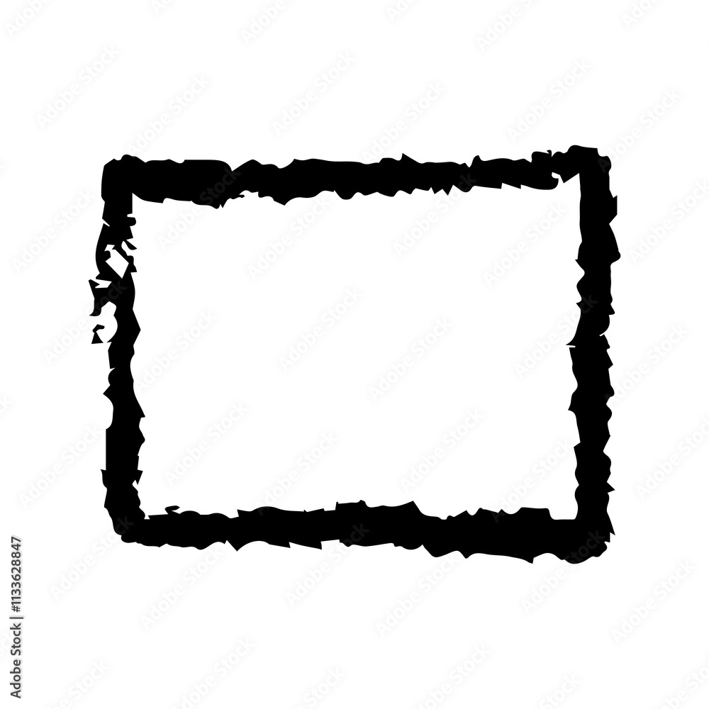 square frame in grunge brush stroke style square frame in grunge brush stroke style
