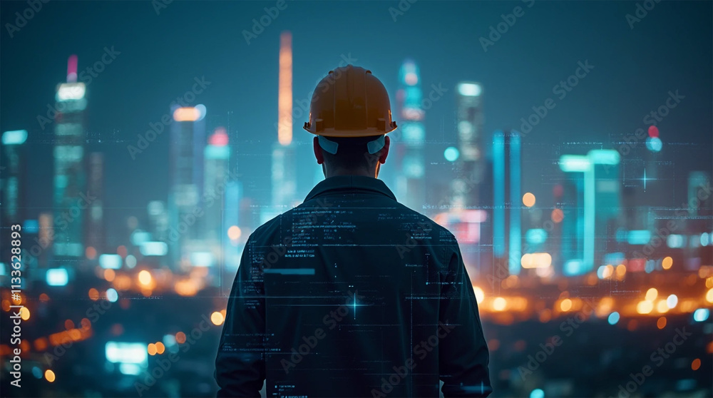 Night City Street Double exposure with data flow Construction professionals harness the power of digital tools, turning conceptual blueprints into towering architectural achievements. Night City Street Double exposure with data flow Construction professionals harness the power of digital tools, turning conceptual blueprints into towering architectural achievements.