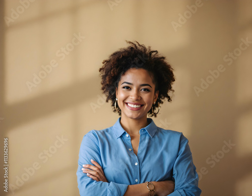 Hand cross person portrait photo