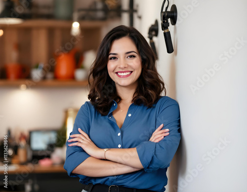 Hand cross person portrait photo