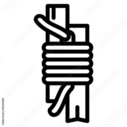scout rope icon with line style
