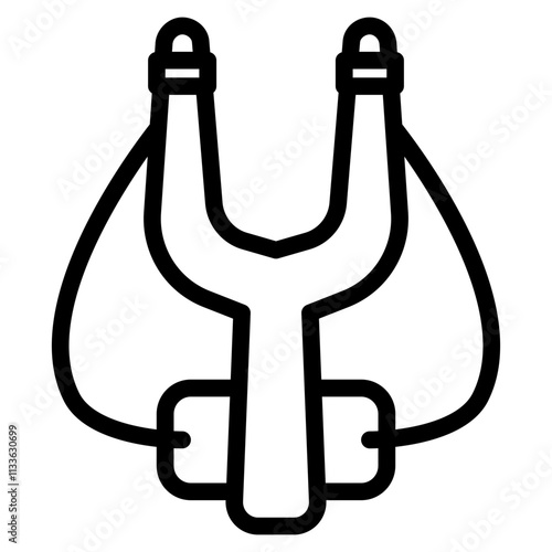 slingshot icon with line style