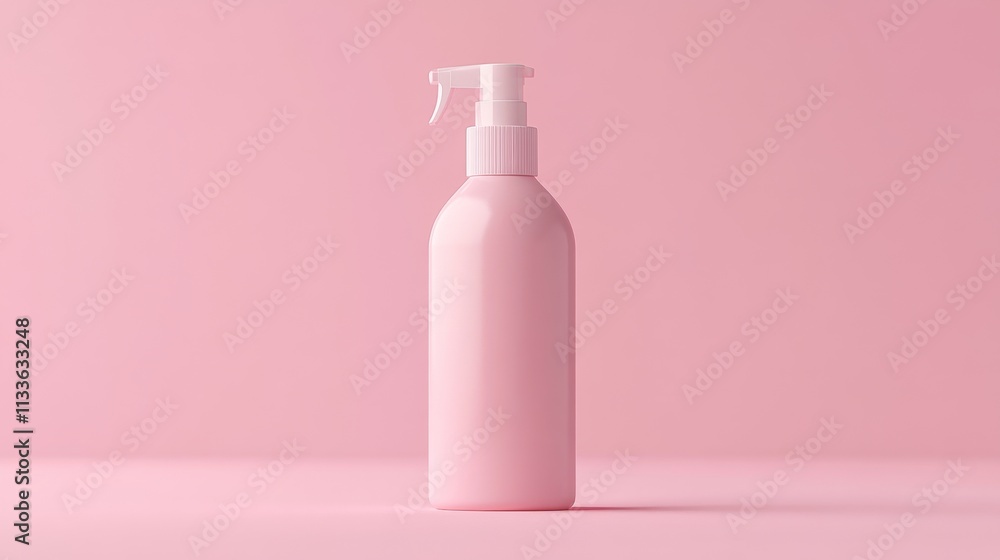 85.Concept 1: Empty bottle without labels on pink background. Mockup for cosmetic spray bottle, like mineral spray or hairspray. Front view, space for design. White spray bottle for various cosmetic 85.Concept 1: Empty bottle without labels on pink background. Mockup for cosmetic spray bottle, like mineral spray or hairspray. Front view, space for design. White spray bottle for various cosmetic