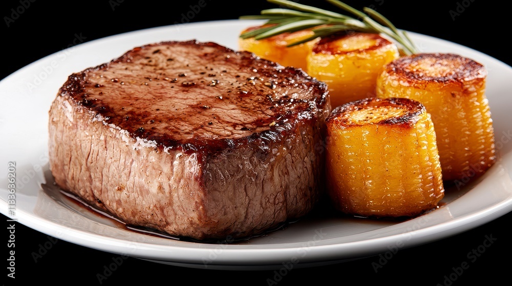 Grilled Steak with Roasted Corn on the Cob and Rosemary Grilled Steak with Roasted Corn on the Cob and Rosemary
