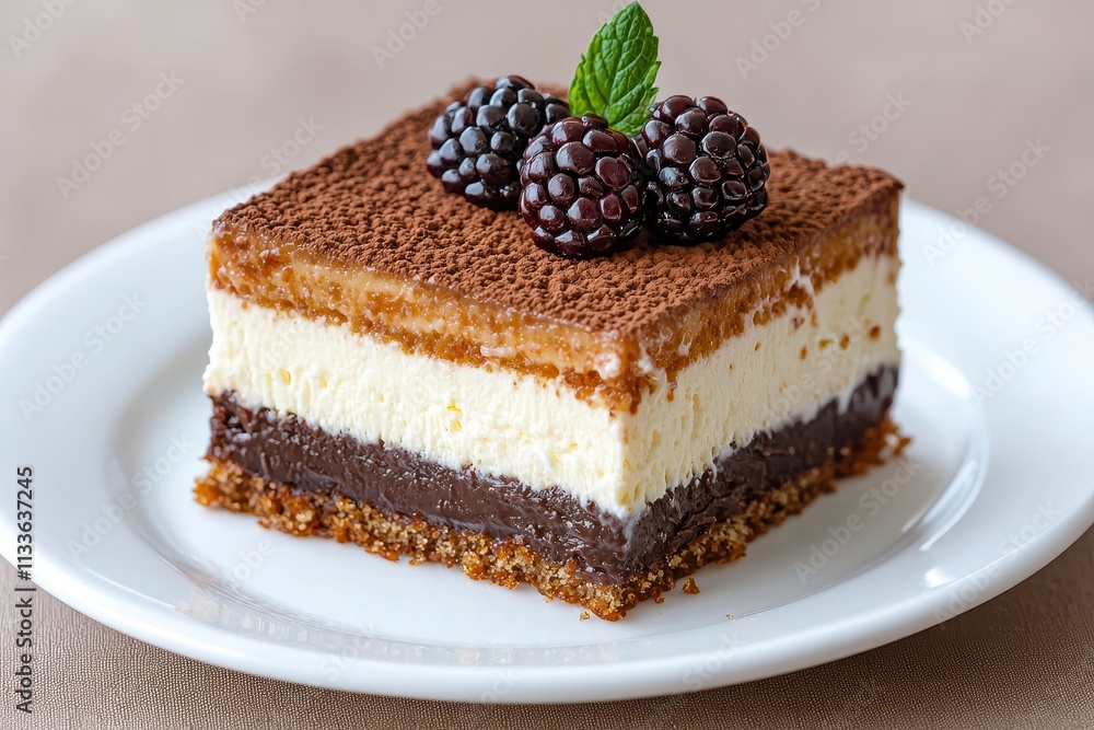 Delicious Layered Chocolate Blackberry Dessert Square Delicious Layered Chocolate Blackberry Dessert Square