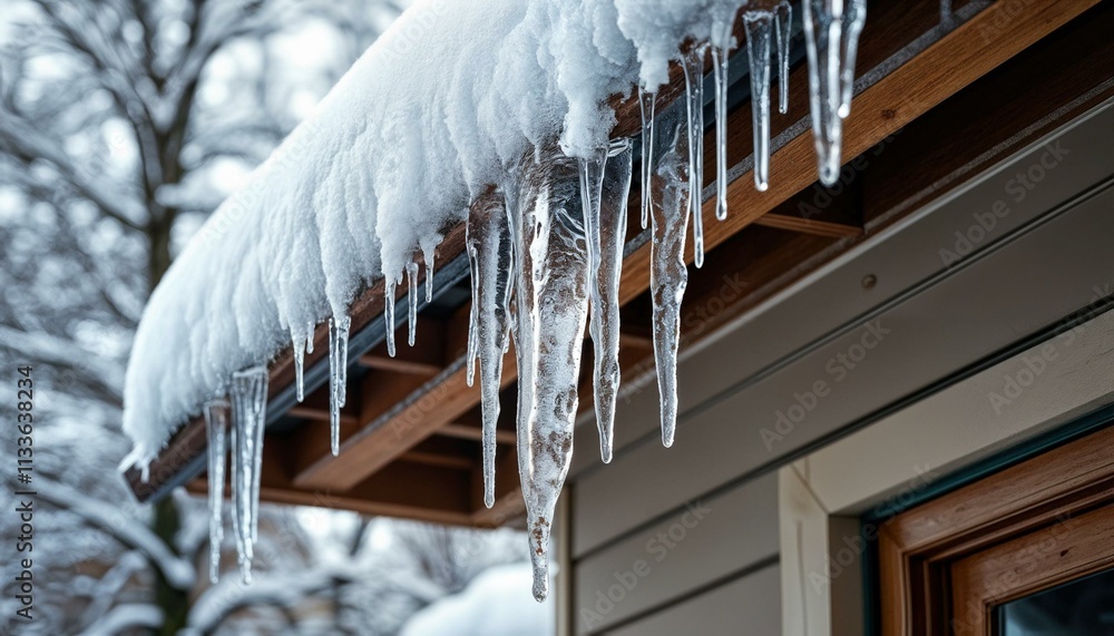 icicles on a roof icicles on a roof