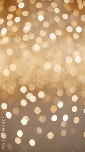 Abstract cream background with blurry festival lights and outdoor celebration bokeh