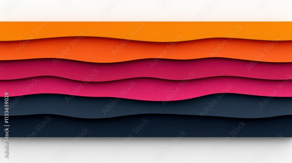 Abstract Layered Wave Pattern in Vibrant Hues Abstract Layered Wave Pattern in Vibrant Hues