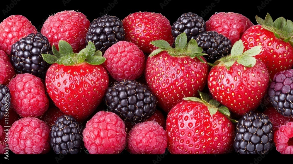 A Colorful Collection of Fresh Summer Berries A Colorful Collection of Fresh Summer Berries