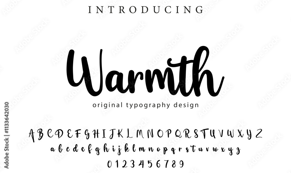 Warmth Font Stylish brush painted an uppercase vector letters, alphabet, typeface Warmth Font Stylish brush painted an uppercase vector letters, alphabet, typeface