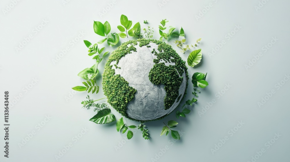 62.3D rendering of a globe surrounded by vibrant green leaves and small trees, symbolizing Earth Day’s 2024 theme of Planet vs. Plastics, with the globe showing a textured map of continents and 62.3D rendering of a globe surrounded by vibrant green leaves and small trees, symbolizing Earth Day’s 2024 theme of Planet vs. Plastics, with the globe showing a textured map of continents and