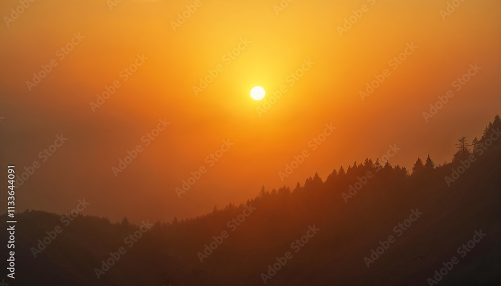Fototapeta premium sunrise in the mountains