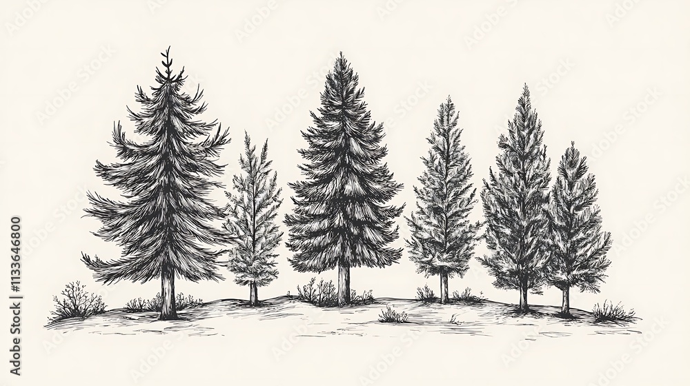 Obraz premium Nature and Environment Illustration Featuring Lush Landscapes, Wildlife, and Eco-Friendly Elements