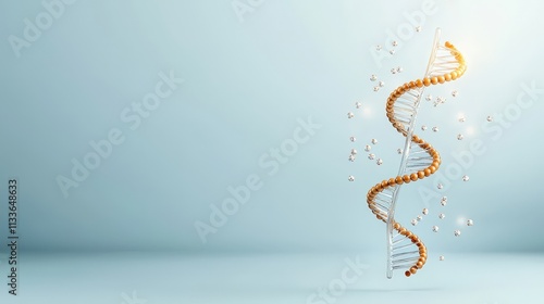 DNA Helix Model with Bright Background photo