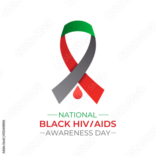National black hiv aids awareness day background design template. Design for banner, cards, prints, social media, poster, flyer and background design template.
