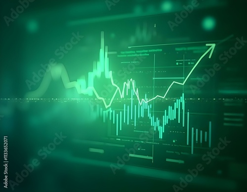 green business data background ia