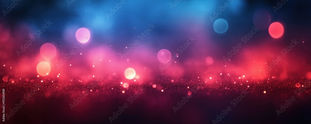 Abstract background with vibrant red, blue gradient. Blurred effect creates dynamic atmosphere. Sparks, glowing particles add energy. Ideal for tech presentations, party invites, creative design Abstract background with vibrant red, blue gradient. Blurred effect creates dynamic atmosphere. Sparks, glowing particles add energy. Ideal for tech presentations, party invites, creative design