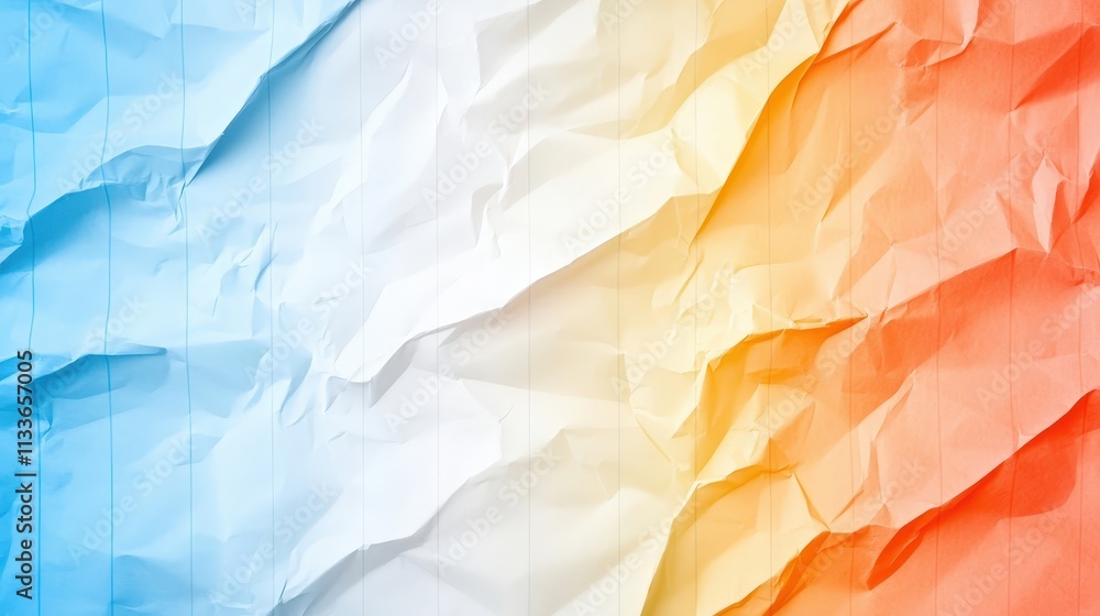 Fototapeta premium Colorful Crumpled Paper Texture Background Design