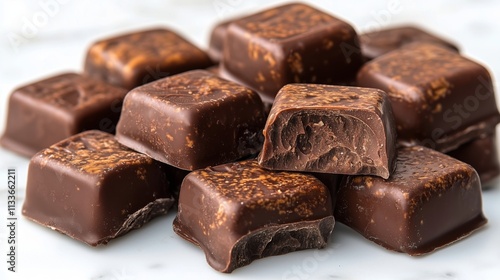 Delicious Assorted Chocolate Treats on a White Background