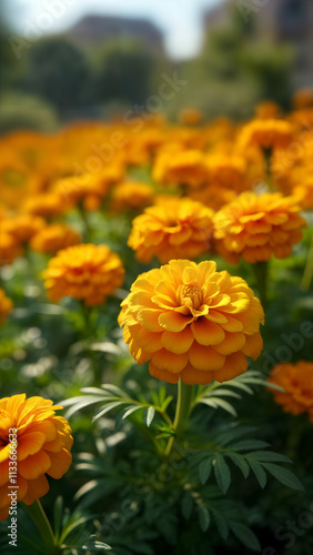 Vibrant Marigold Garden