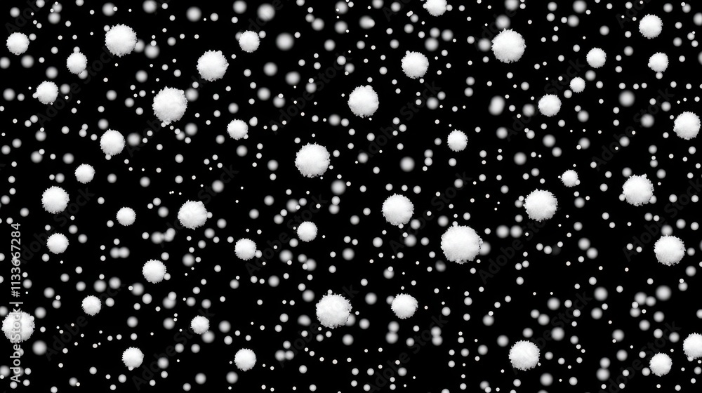 Snowflakes Falling Gently on a Dark Background During Winter Scene Snowflakes Falling Gently on a Dark Background During Winter Scene