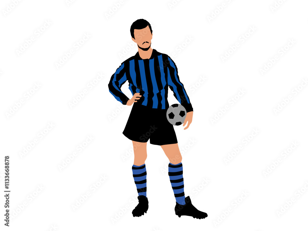 Football player with a ball Football player with a ball
