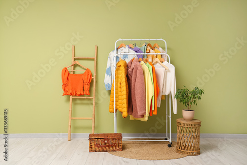 Colorful clothing collectio...