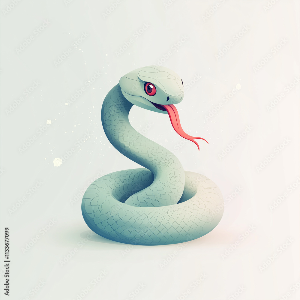 Fototapeta premium 年賀状素材 巳年 へび