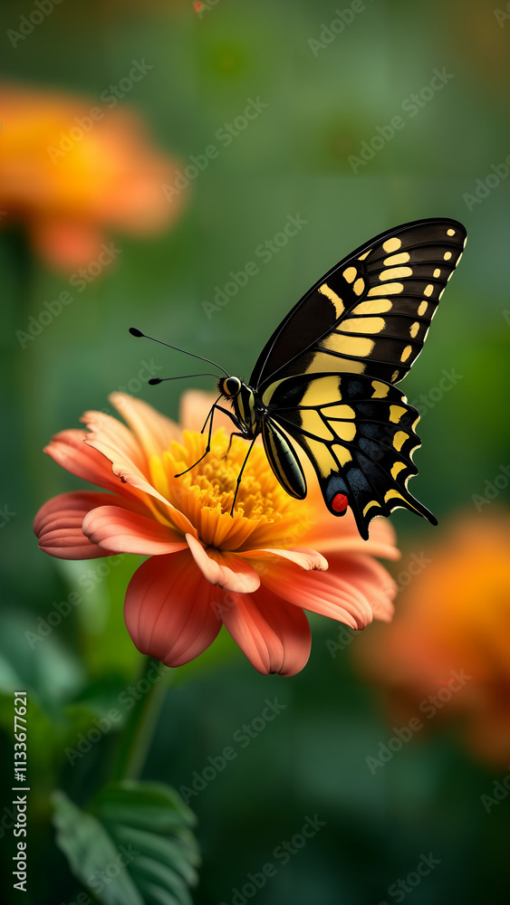 Obraz premium Swallowtail Butterfly on Flower