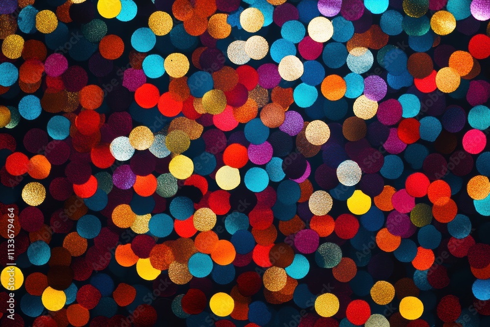 Colorful bokeh background filled with vibrant circles creating a festive and celebratory atmosphere. Colorful bokeh background filled with vibrant circles creating a festive and celebratory atmosphere.