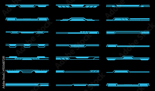 Futuristic Technology Border Interface