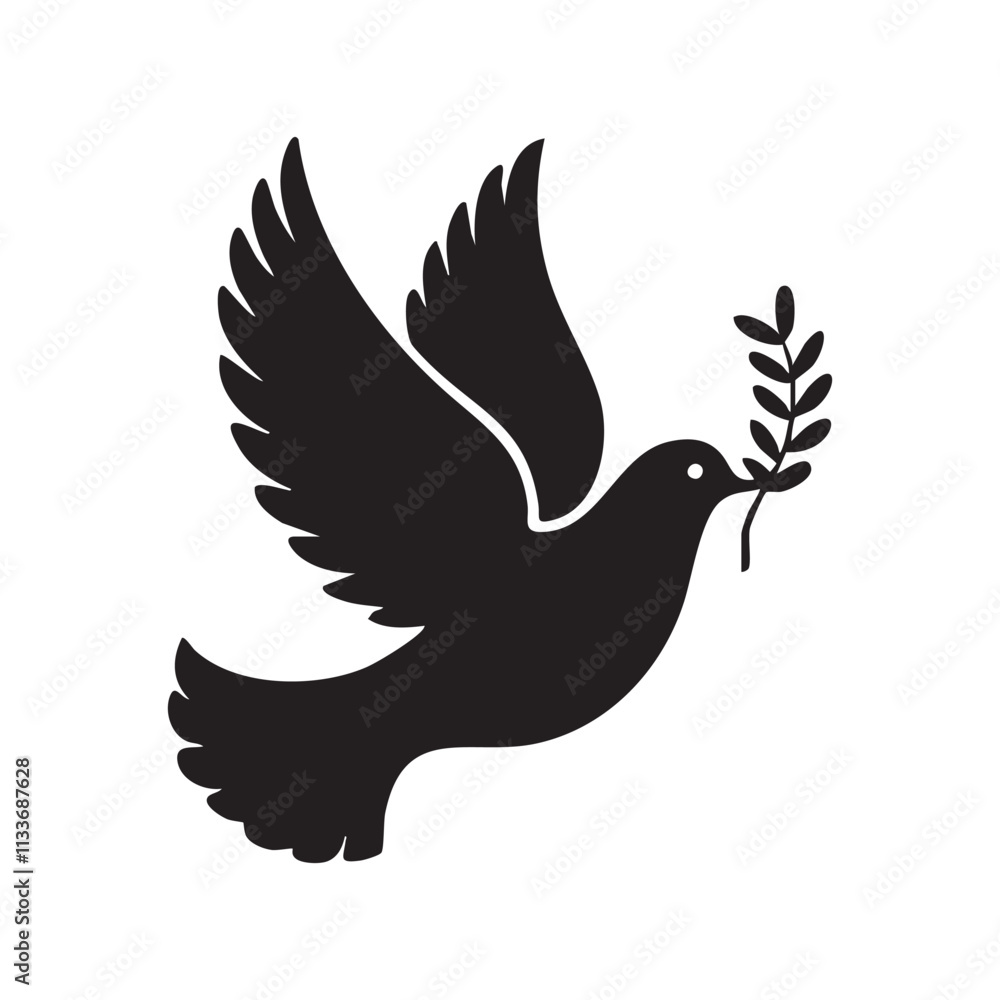 Naklejka premium dove of peace sign
