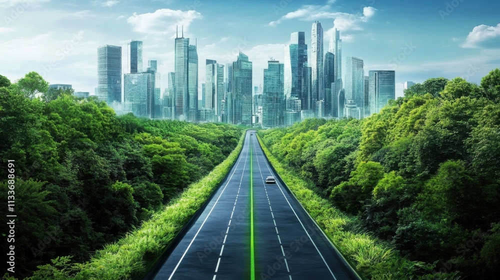 The illustration showcases a vibrant 3D representation of urban innovation. The illustration showcases a vibrant 3D representation of urban innovation.