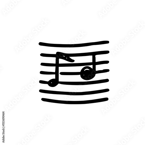 A Symphony of Symbols: An Exquisite Collection of Musical Notation Icons Reflecting the Art, Rhythm, Melody, and Harmony Found in Every Genre, Celebrating Music’s Universal Culture