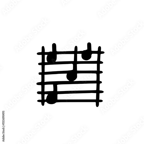 A Symphony of Symbols: An Exquisite Collection of Musical Notation Icons Reflecting the Art, Rhythm, Melody, and Harmony Found in Every Genre, Celebrating Music’s Universal Culture