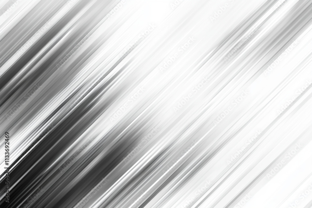 Fototapeta premium Abstract black and white diagonal lines create clean and minimalistic design, evoking sense of motion and elegance. Perfect for modern backgrounds or artistic projects