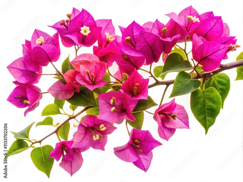 Blooming Bougainvillea Branch - Macro Photography PNG Blooming Bougainvillea Branch - Macro Photography PNG