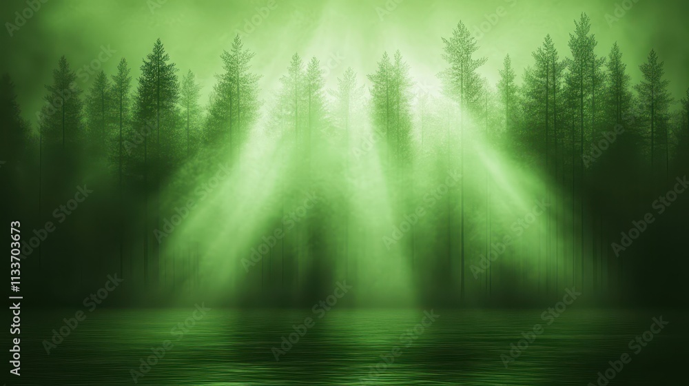 Enchanted forest, a captivating scene of light and shadow in the deep woods mysterious Enchanted forest, a captivating scene of light and shadow in the deep woods mysterious