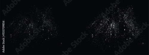 Falling snow flakes snowfall. White snow falling vector snowflakes illustration