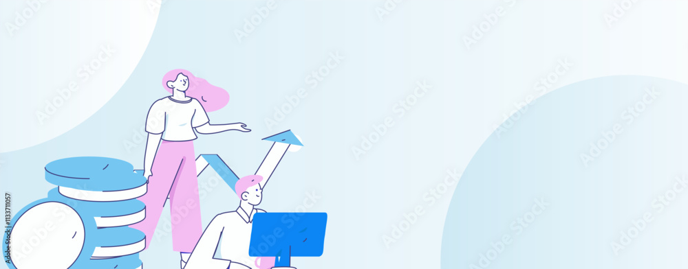 Marketing planning business characters flat vector concept operation hand drawn illustration
Marketing planning business characters flat vector concept operation hand drawn illustration