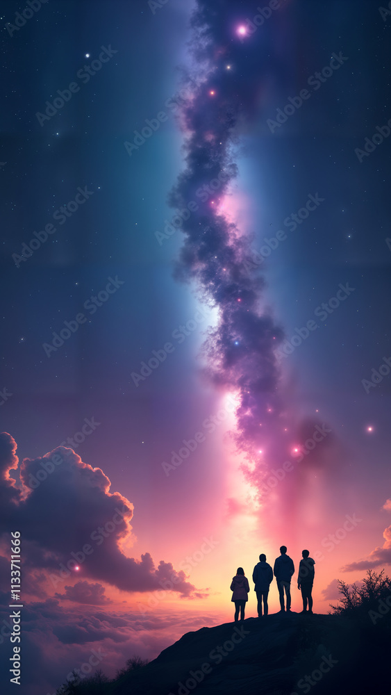 Fototapeta premium Artificial Intelligence and the Cosmic Universe